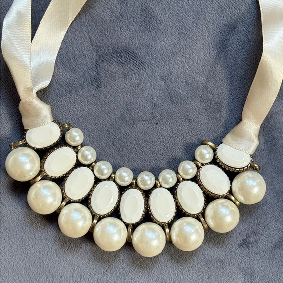 🎁  Unique Designer  Faux Pearl Necklace Choker Reversable. Cambodia designer - Picture 10 of 12